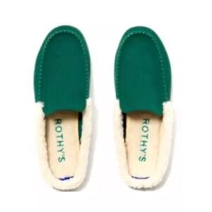 Rothy's The Scuff Slipper Slip On Merino Wool Sherpa Comfort Green 7 M